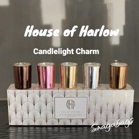 House of Harlow 1960 Other - House Of Harlow 1960 New In Box Set Of 5 Soy Blend Scented Candles 2.5oz Each